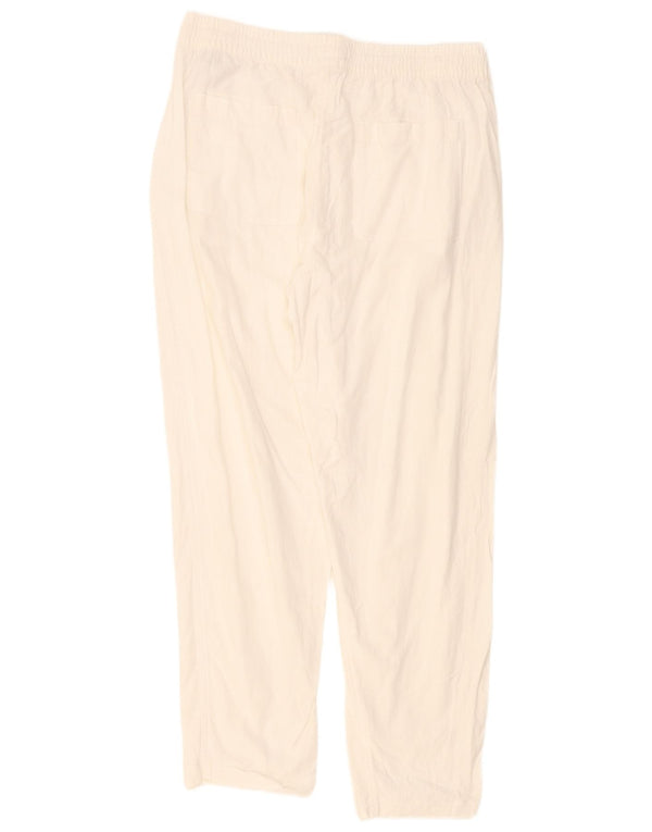 Marks & Spencer Damen Pegged Freizeithose UK 14 Large W32 L28 Weiß