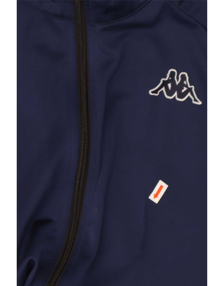 Kappa Herren-Trainingsanzugoberteil mit Grafik, mittleres Marineblau, Farbblock