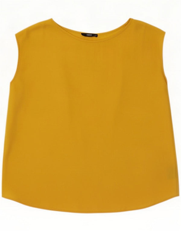 Oasis Damen Bluse Top UK 14 Large Gelb Polyester