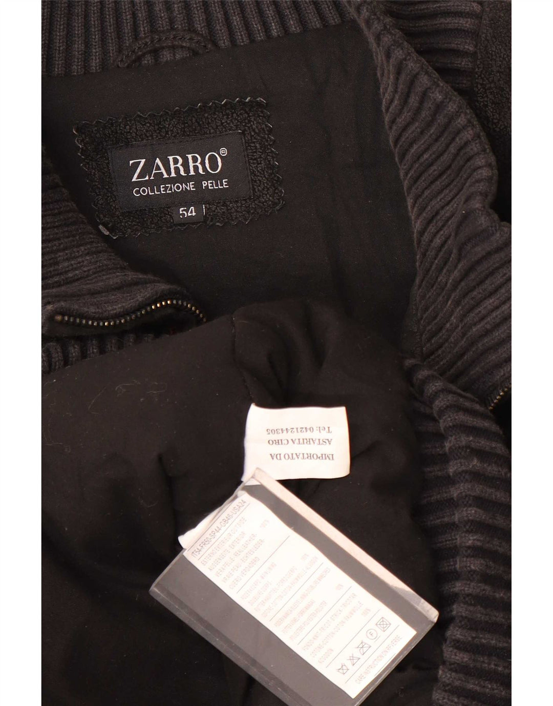 Zarro Herren Lederjacke IT 54 2XL Schwarz