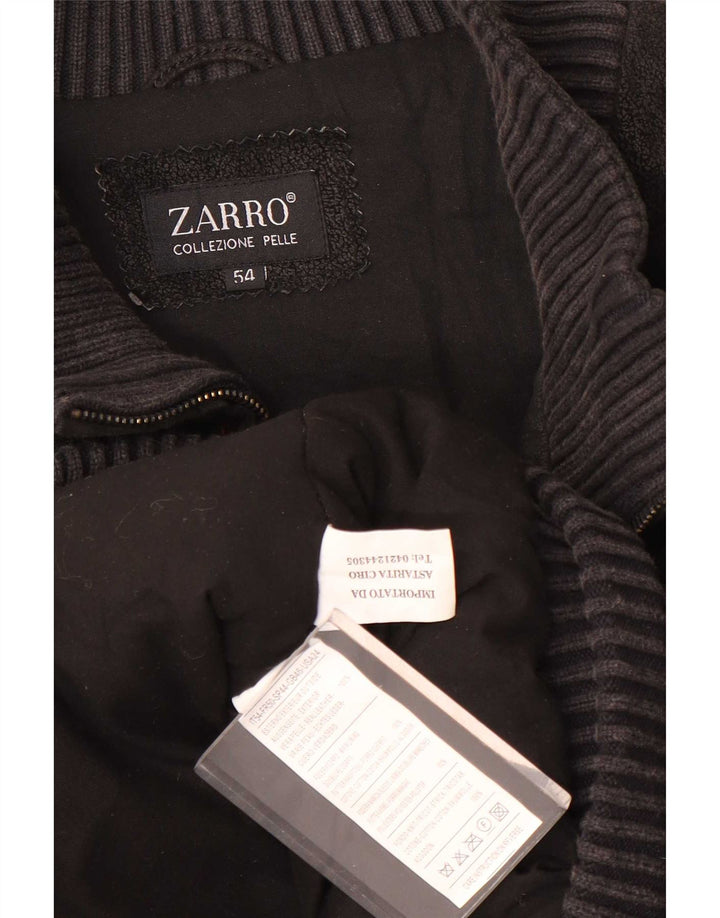 Zarro Herren Lederjacke IT 54 2XL Schwarz