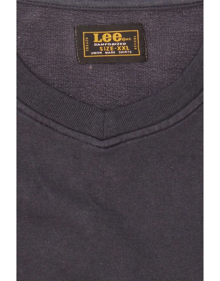 Lee Herren Sweatshirt Pullover 2XL Marineblau