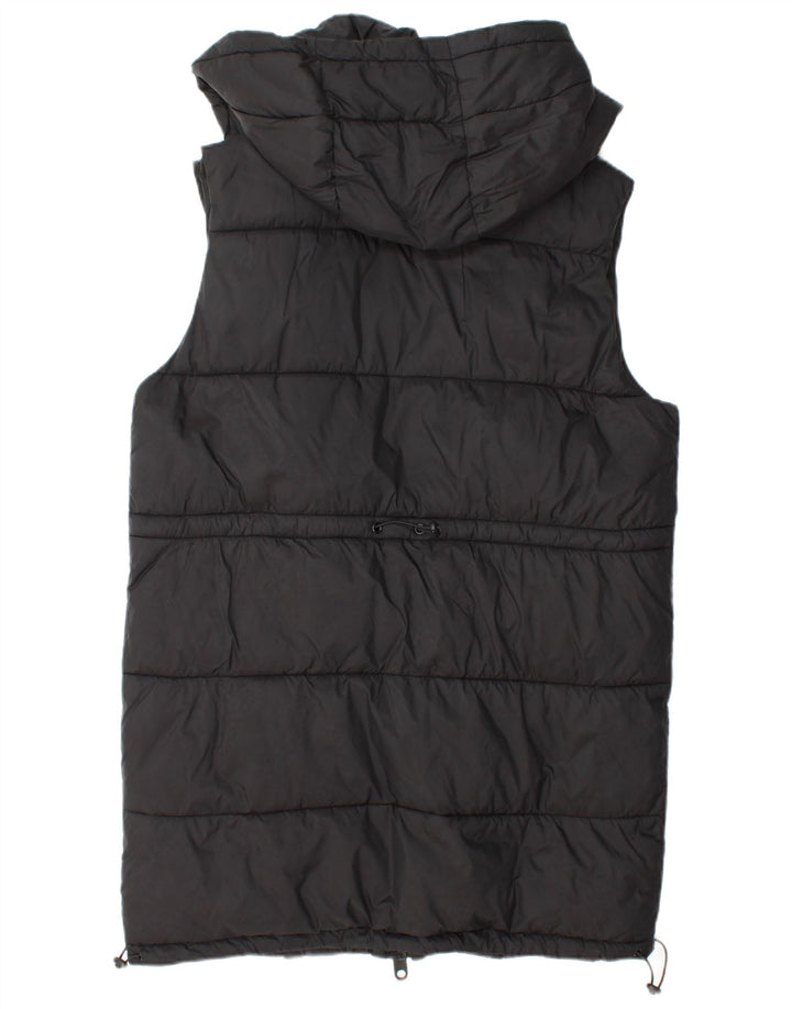 Zara Damen-Weste mit Kapuze, gepolstert, UK 14, Mittelschwarz, Polyester