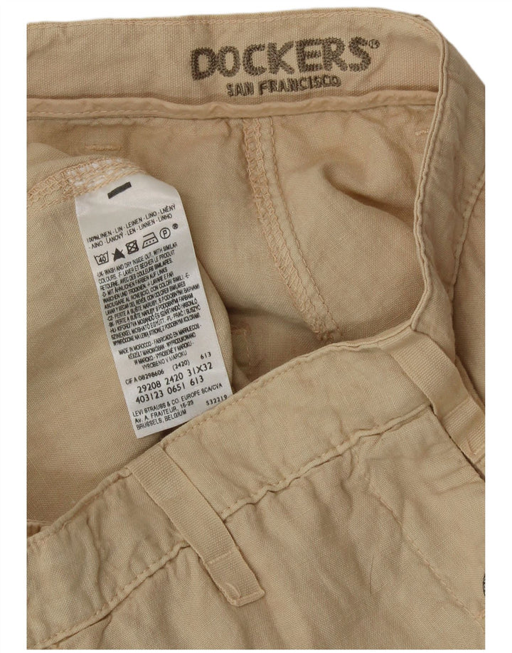 DOCKERS Gerade Chinohose für Herren, W31, L32, beige Baumwolle