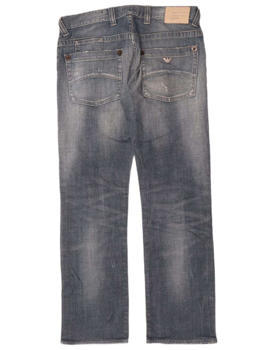 Armani Herren Distressed Slim Jeans W33 L32 Blaue Baumwolle