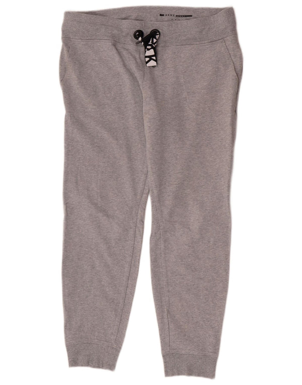 Dkny Damen-Trainingshose, Jogginghose, Größe 44, mittelgrau, gefleckt, Sport
