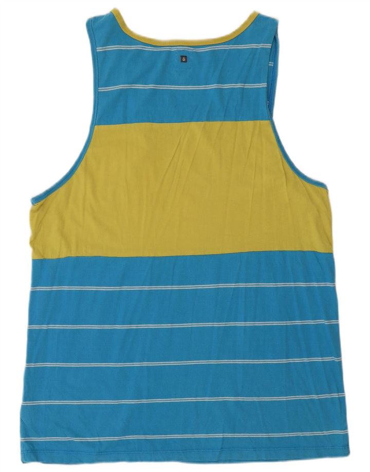 Volcom Herren-Weste, groß, blau gestreift, Baumwolle