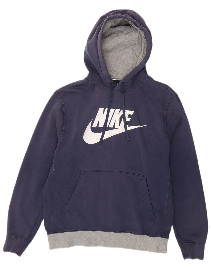 Nike Herren-Kapuzenpullover mit Grafik, mittelblaue Baumwolle