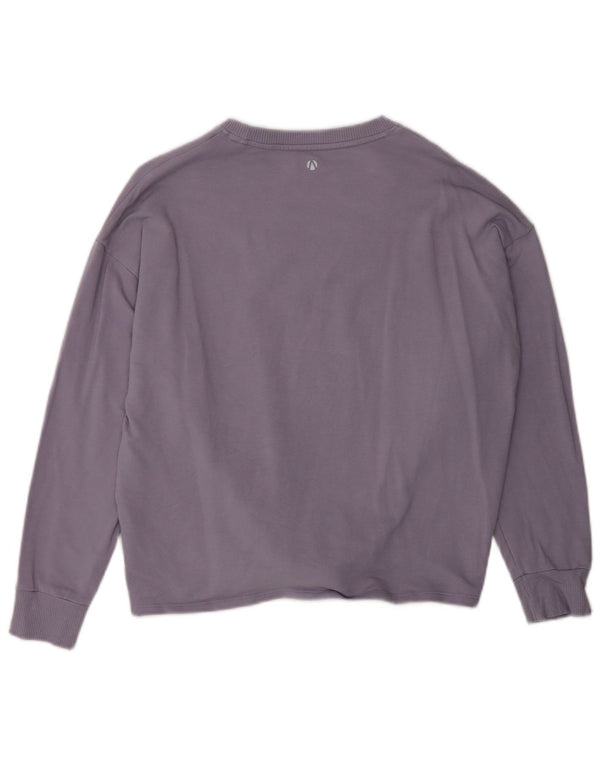 Marks & Spencer Damen-Sweatshirt-Pullover UK 12 Mittelviolette Baumwolle