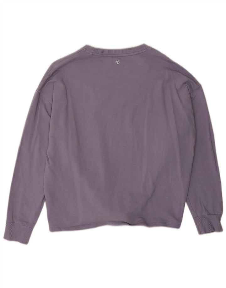 Marks & Spencer Damen-Sweatshirt-Pullover UK 12 Mittelviolette Baumwolle