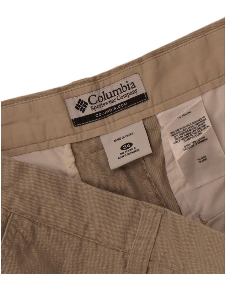 Columbia Herren Cargoshorts W34 Large Beige Baumwolle