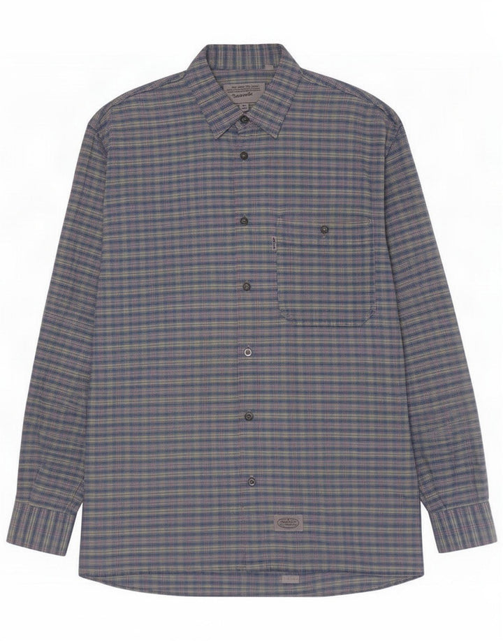 Levi's Herrenhemd Mittelblau kariert Baumwolle