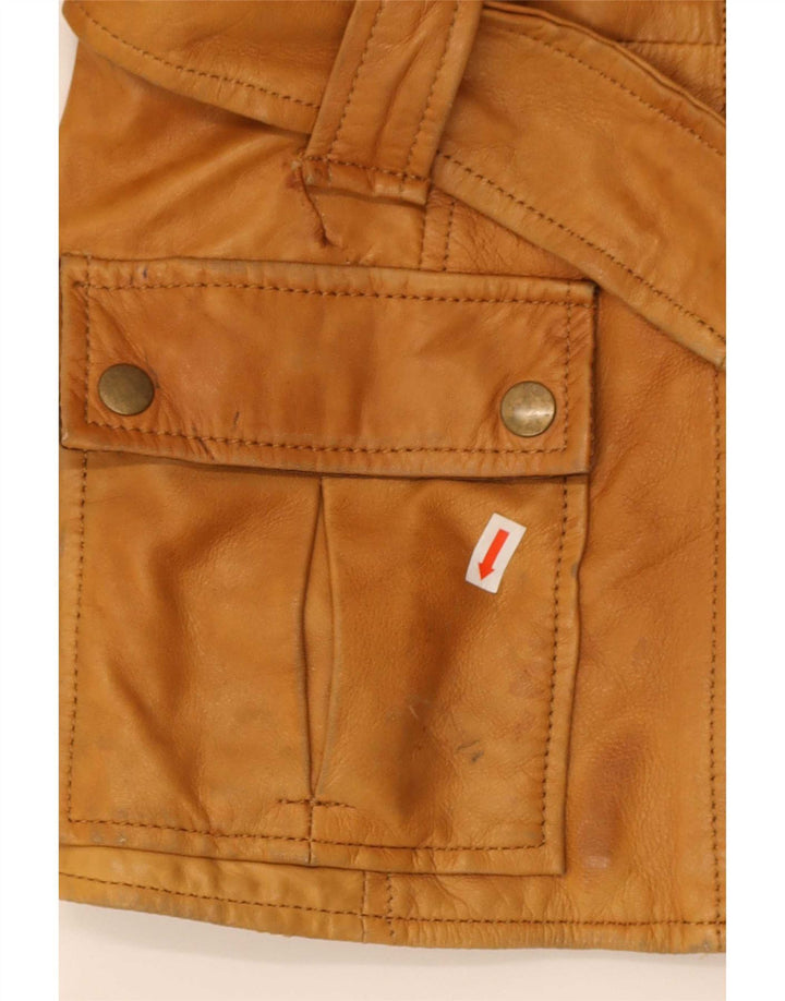 Zara Damen Lederjacke UK 18 XL Beige