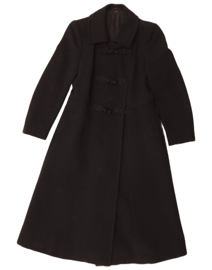 Vintage Damen Mantel UK 10 Small Schwarz