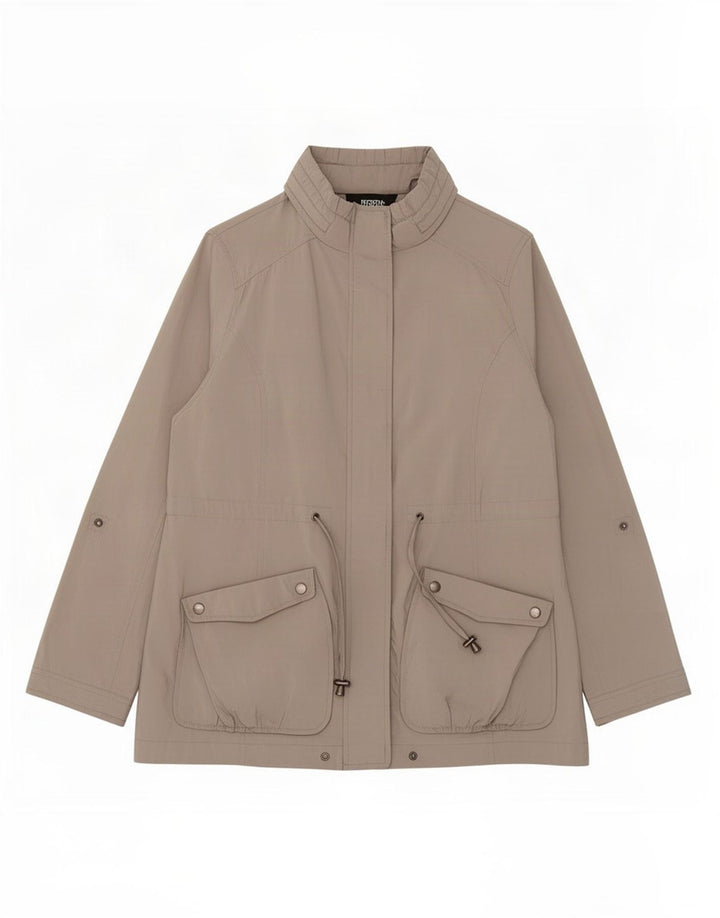 M&Co Damen-Parkajacke mit Kapuze, UK 12, Mittelgrau, Polyester