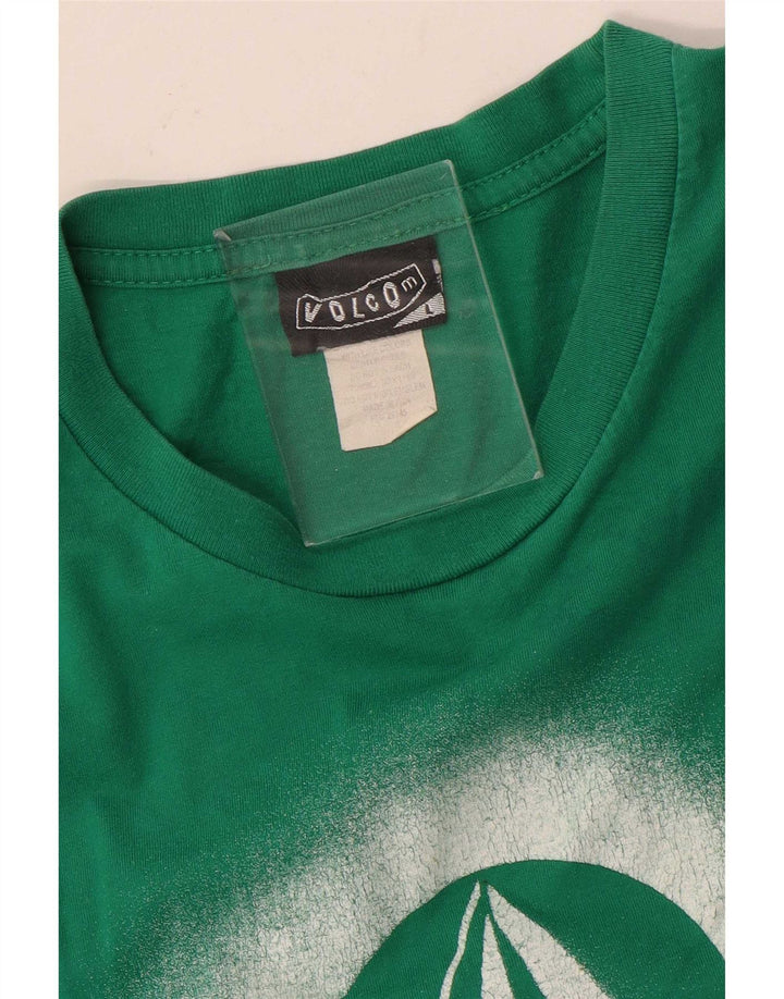 Volcom Herren-T-Shirt mit Grafik, groß, grüne Baumwolle