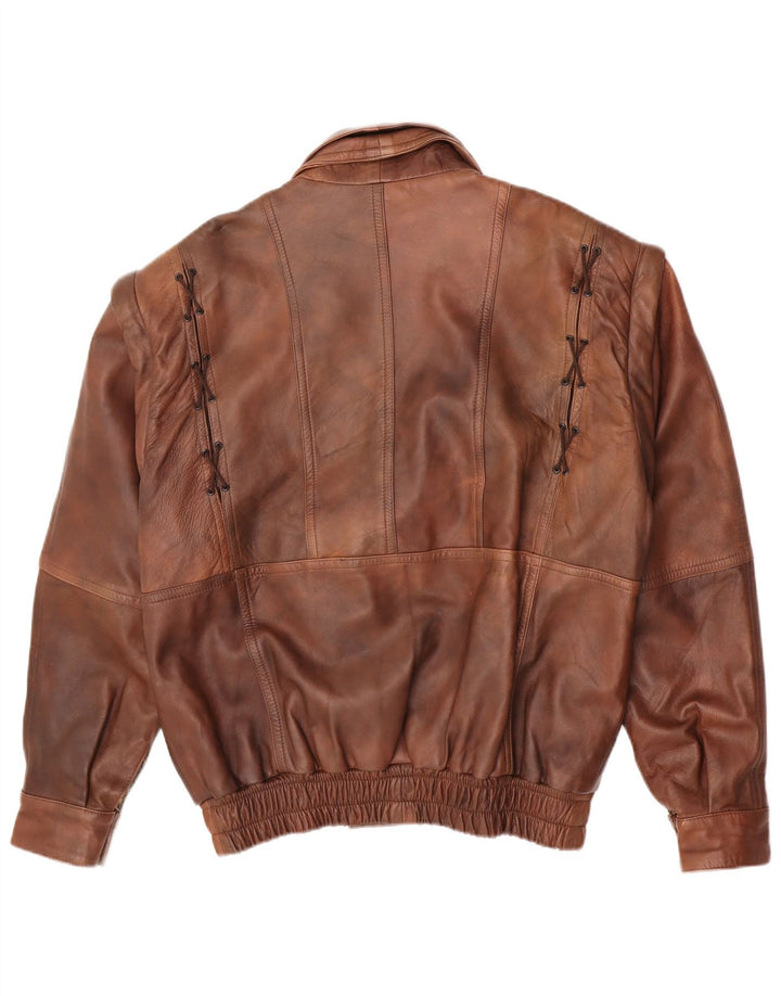 Vintage Herren Lederjacke UK 40 Großes braunes Leder