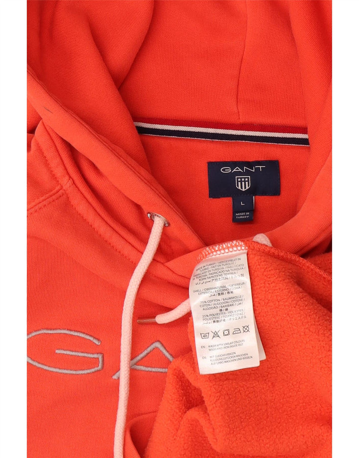 Gant Herren-Kapuzenpullover mit Grafik, groß, orangefarbene Baumwolle
