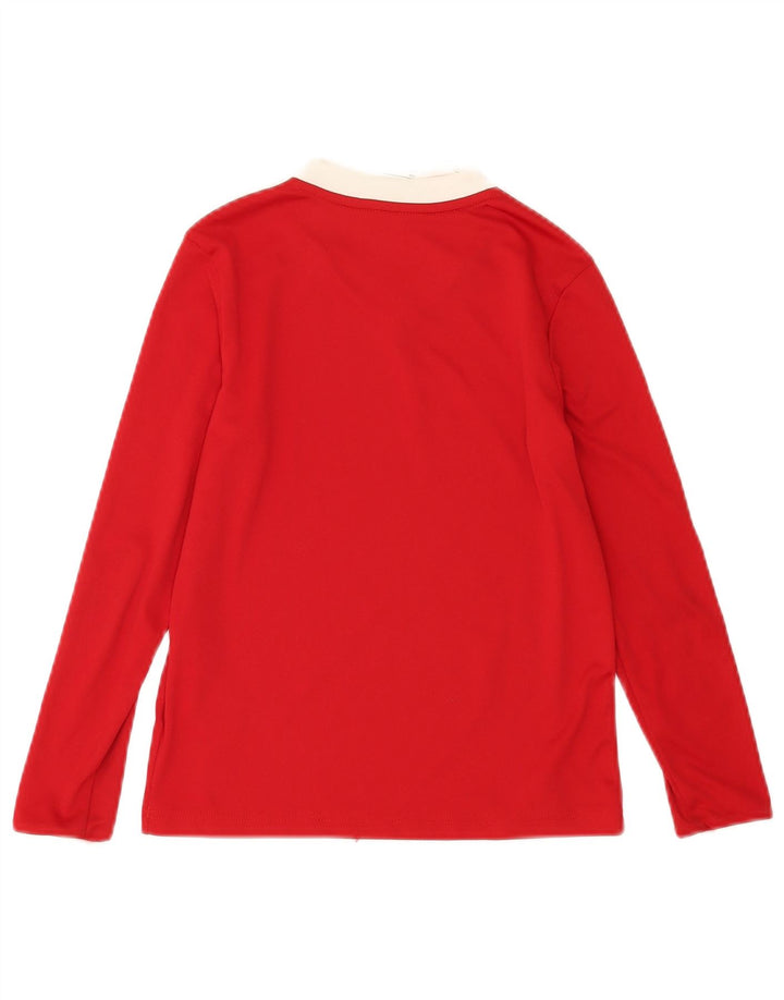 Adidas Jungen Climalite Top Langarm 9–10 Jahre mittelrotes Polyester