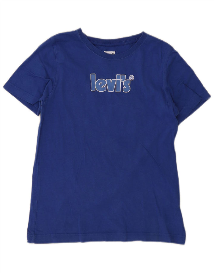 Levi's Jungen-T-Shirt mit Grafik, 11–12 Jahre, blaue Baumwolle