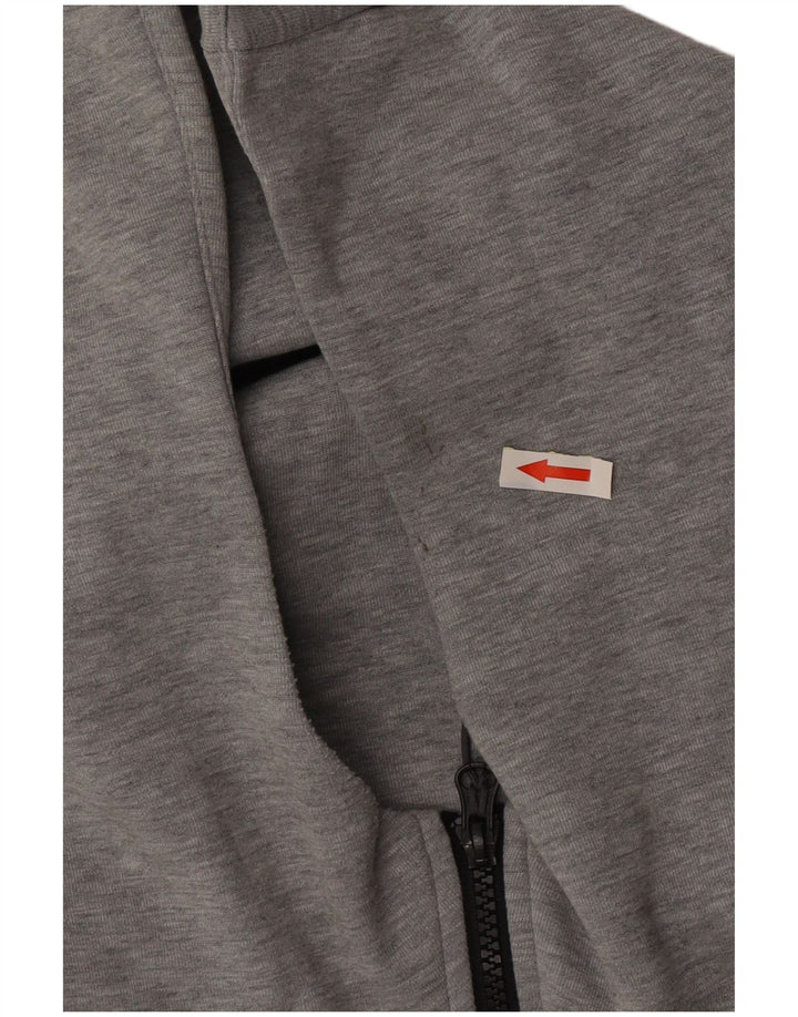 Nike Herren-Kapuzenpullover mit Reißverschluss, klein, grau gefleckte Baumwolle