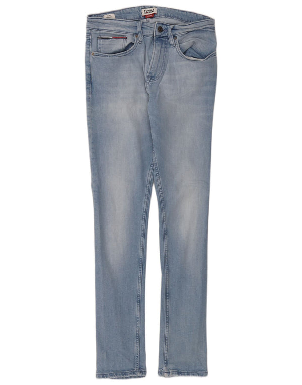 Tommy Hilfiger Damen Slim Tapered Jeans W29 L32 Blaue Baumwolle