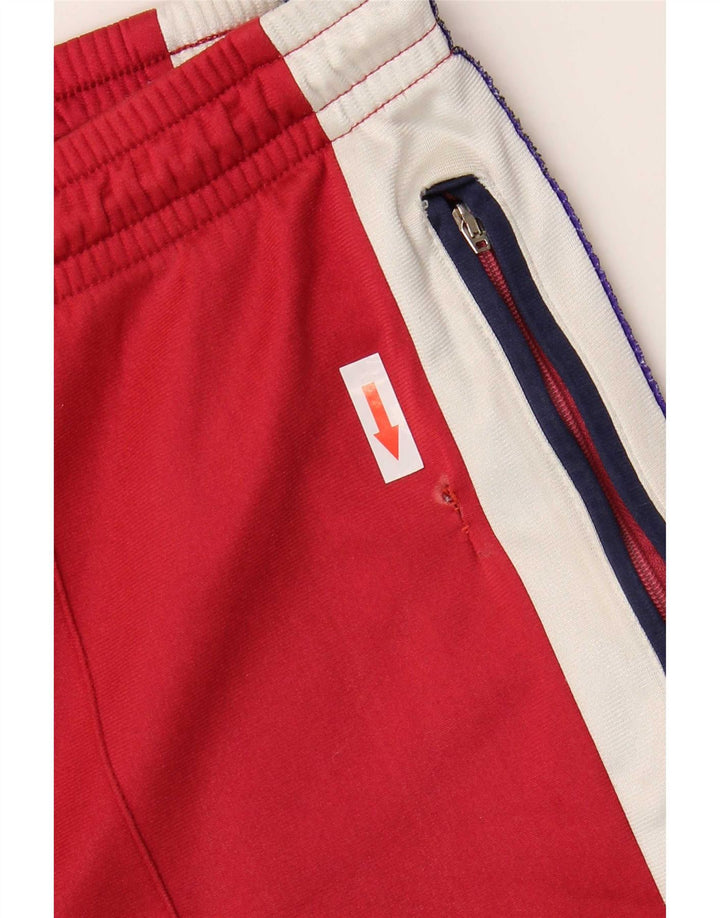 Asics Herren-Trainingshose mit Grafik, IT 52, groß, rotes Colourblock-Polyamid