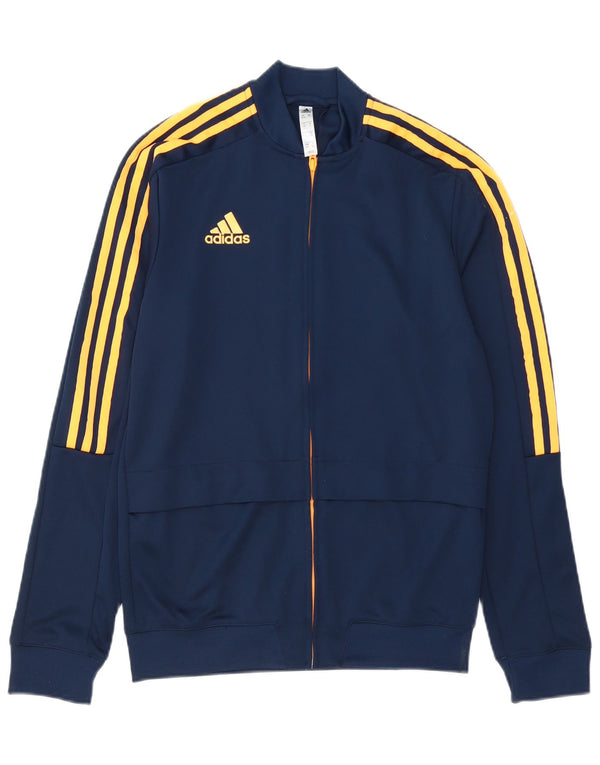 ADIDAS Herren Climalite Trainingsanzug Top Jacke UK 36/38 Small Marineblau