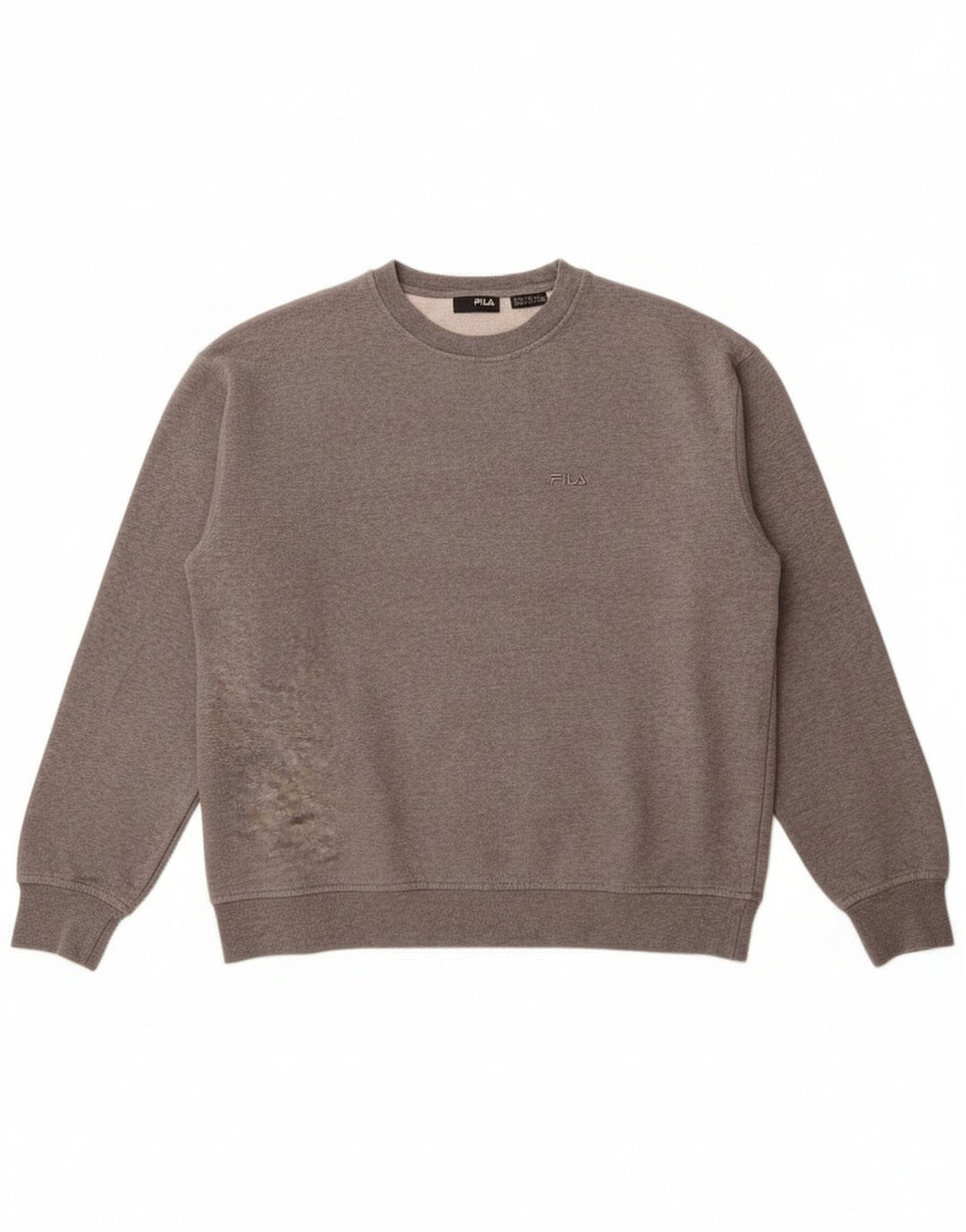 Fila Herren-Sweatshirt-Pullover aus mittelgrauer Baumwolle