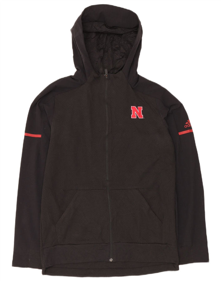 ADIDAS Herren-Kapuzenpullover mit Reißverschluss, mittelschwarz, Polyester