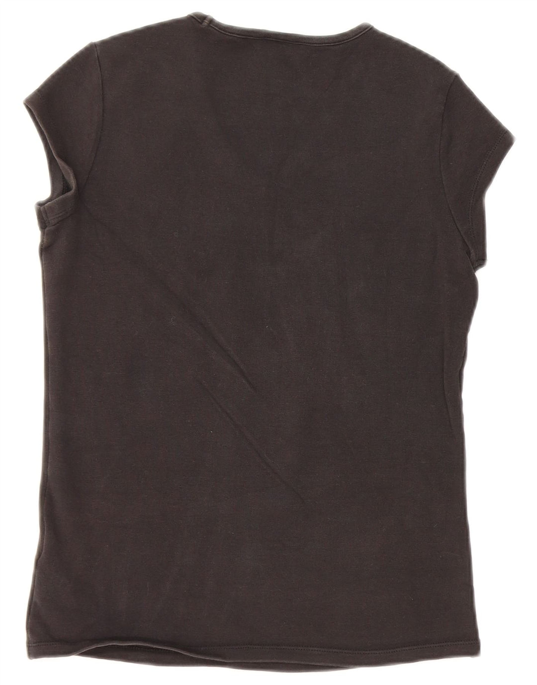 NIKE Damen T-Shirt Top UK 14/16 Large Schwarz Baumwolle