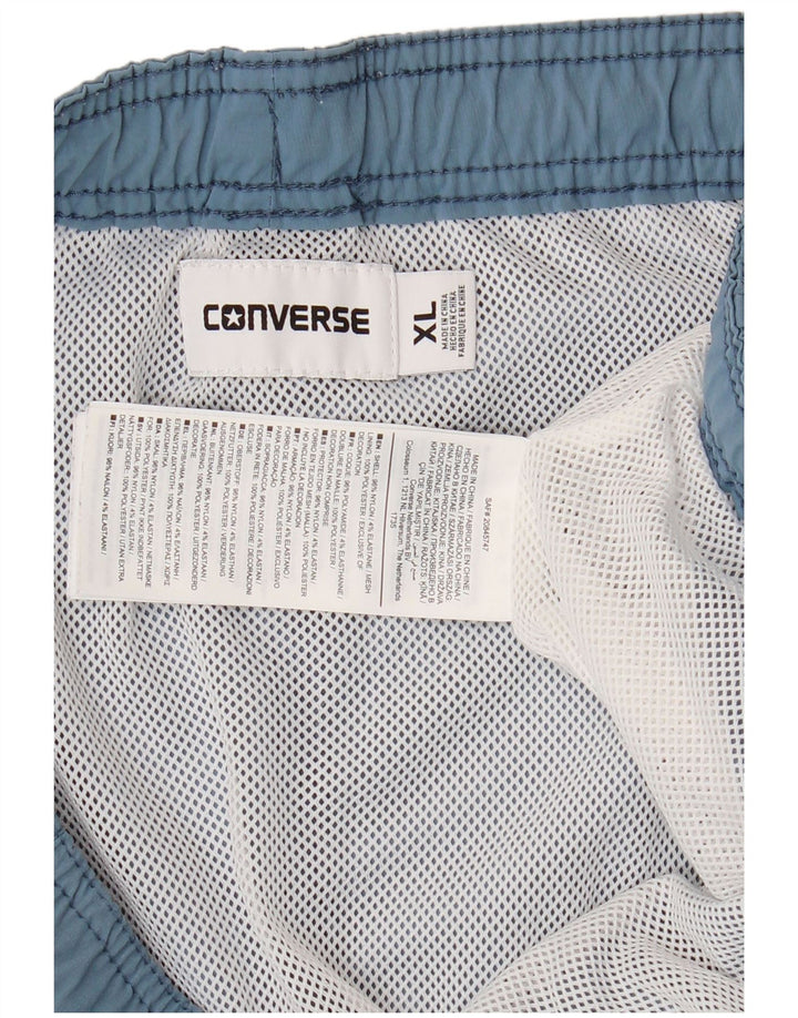 CONVERSE Mens Swimming Shorts XL Blue Nylon