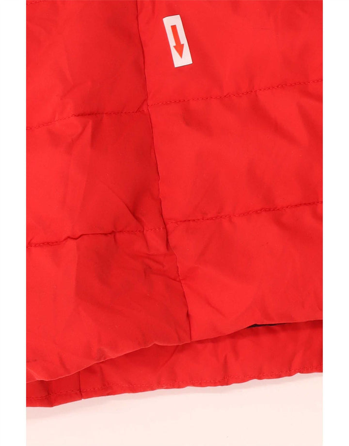 Superdry Wattierter Mantel mit Kapuze für Damen, UK 14, Größe L, Rot, Polyester