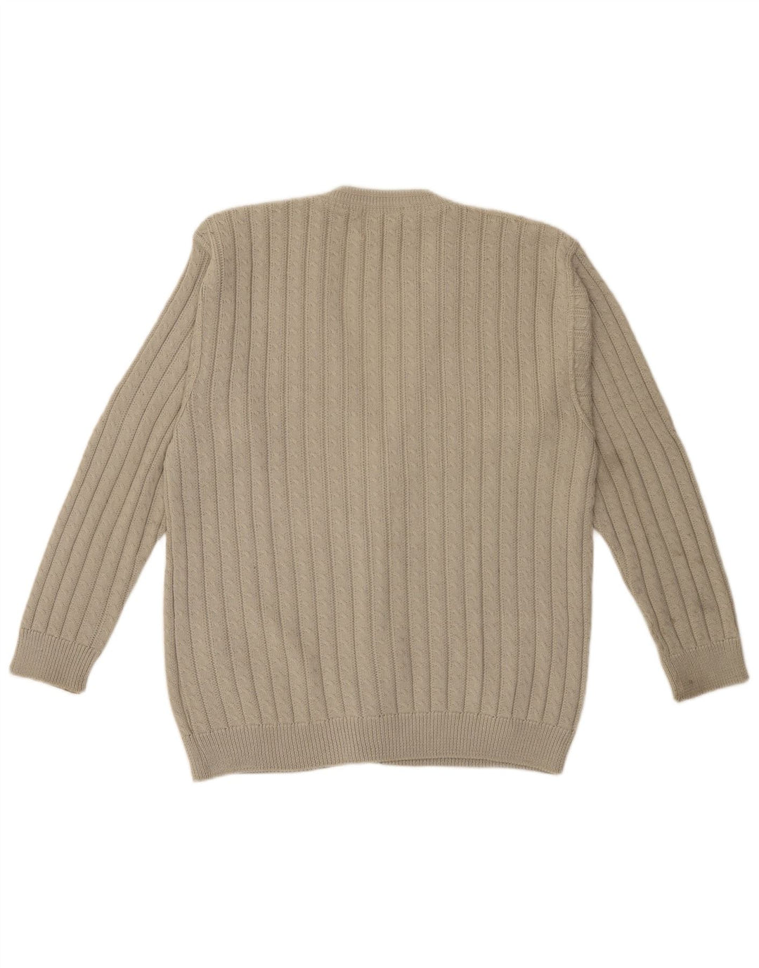 Explorer Herren-Cardigan-Pullover IT 52 Große beige Wolle