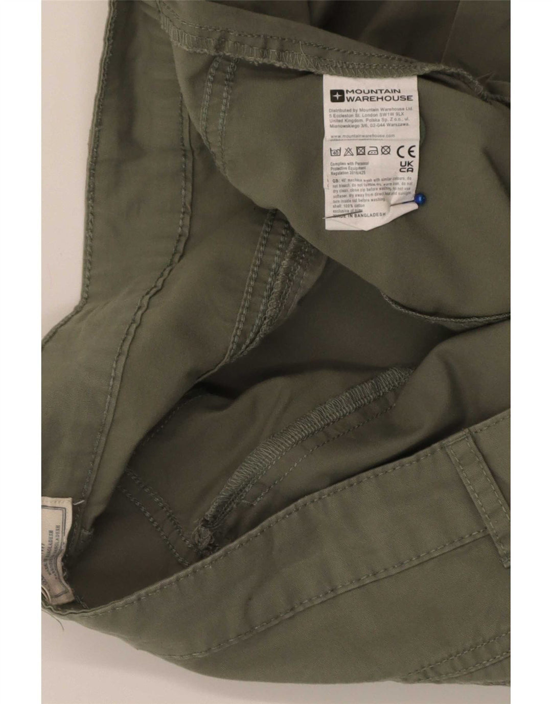 Mountain Warehouse Damen-Cargoshorts W38 XL Khaki Baumwolle