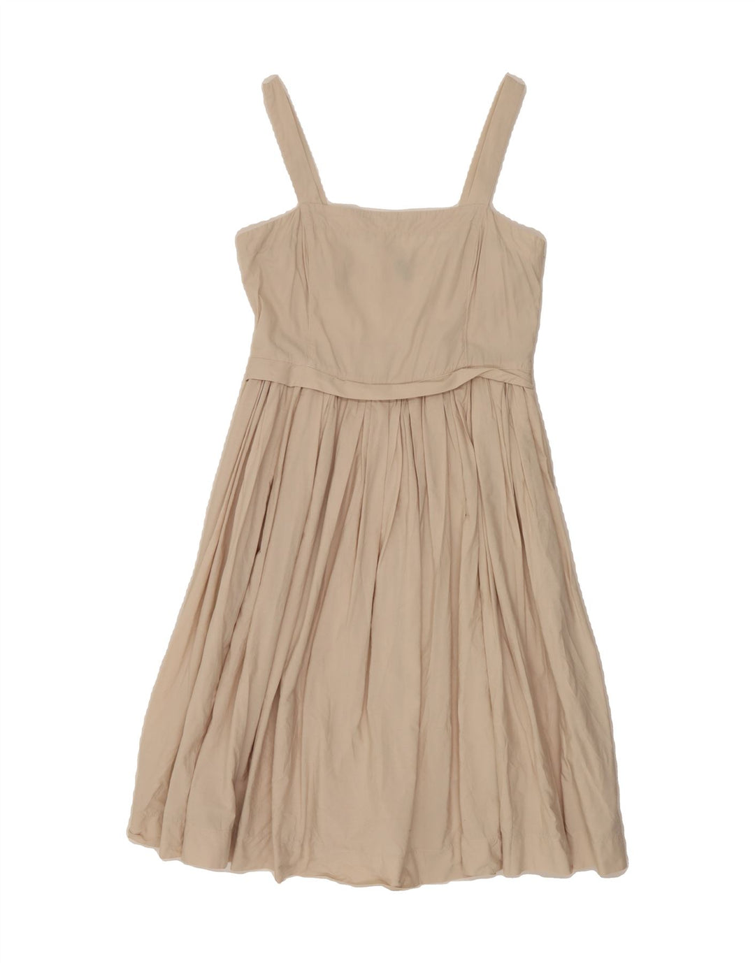 BENETTON Womens Sleeveless A-Line Dress UK 12 Medium Beige Vintage Benetton and Second-Hand Benetton from Messina Hembry 