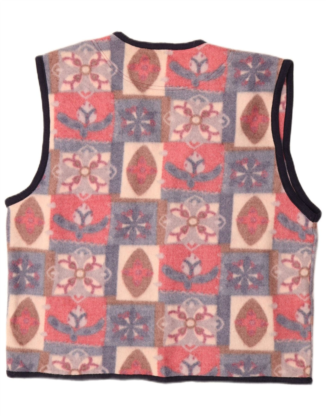 VINTAGE Herren-Fleeceweste UK 42 XL Mehrfarbiges Fair-Isle-Polyester