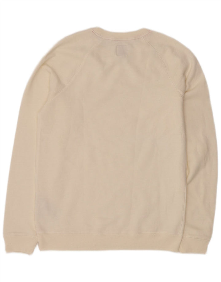 Jack Wills Herren-Sweatshirt mit Grafik, mittelgroß, cremefarbene Baumwolle