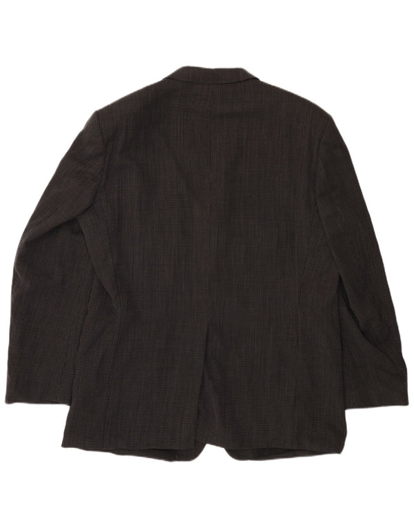 HUGO BOSS Herren-Blazer mit 3 Knöpfen, EU 56, 3XL, schwarz gefleckte Wolle