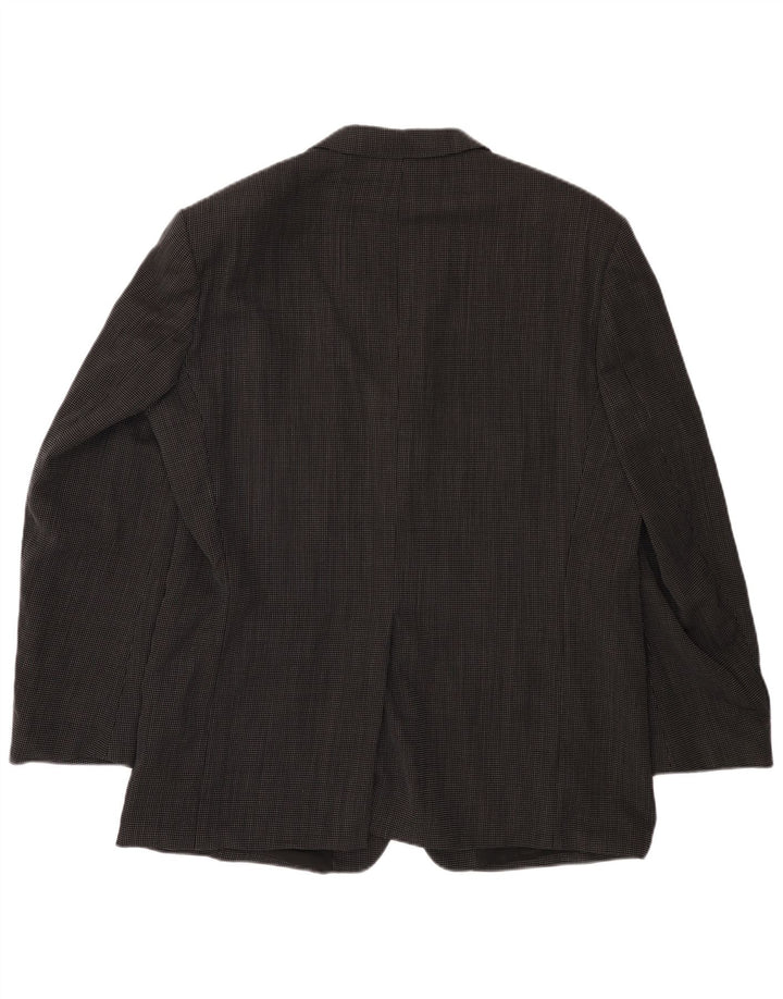 HUGO BOSS Herren-Blazer mit 3 Knöpfen, EU 56, 3XL, schwarz gefleckte Wolle