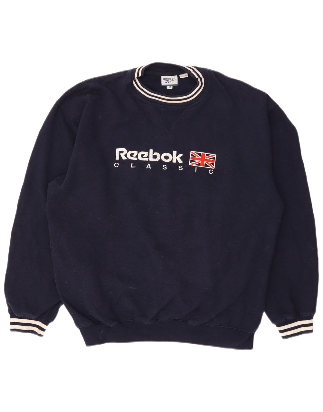 Reebok Herren Grafik-Sweatshirt-Pullover Mittelmarineblaues Polyester