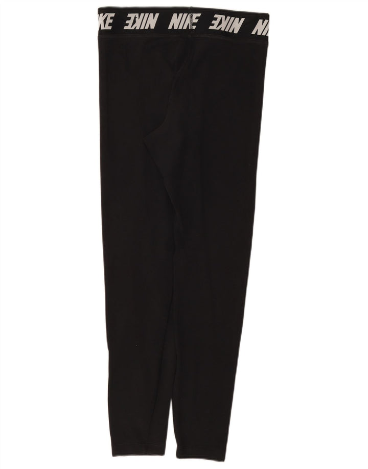 Nike Womens Graphic Leggings UK 12 Mittelschwarze Baumwolle