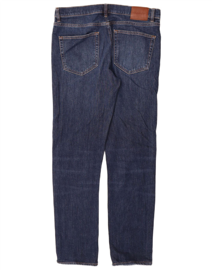Gant Herren Slim Jeans W33 L32 Blaue Baumwolle