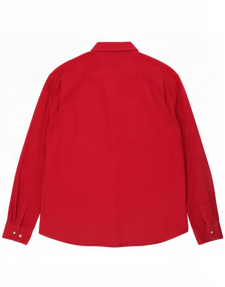 Wrangler Herrenhemd XL, rote Baumwolle