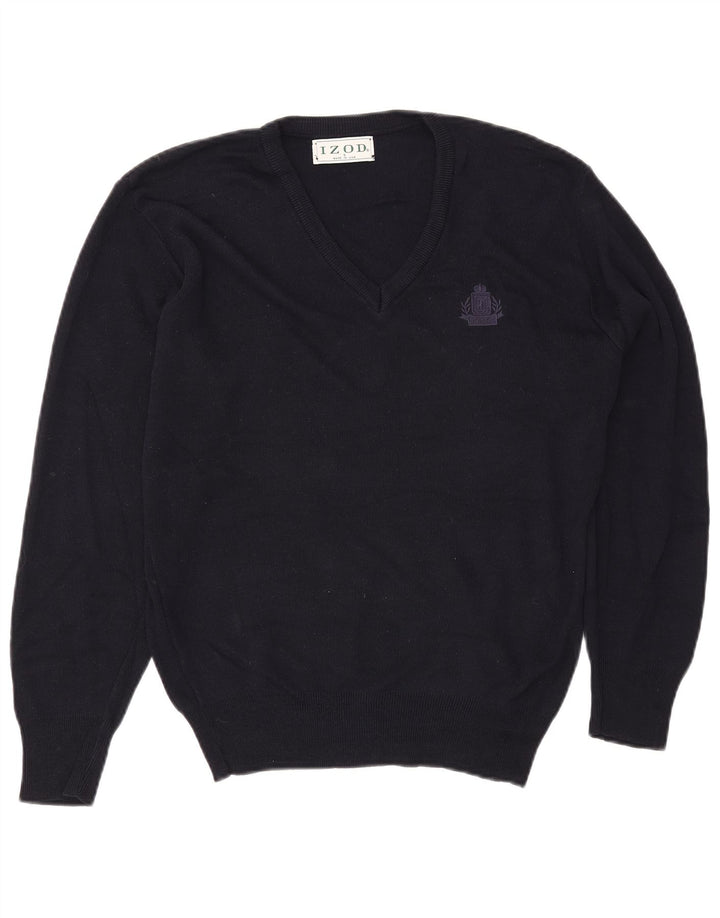 IZOD Herren-Pullover mit V-Ausschnitt, Größe S, Marineblau, Acryl