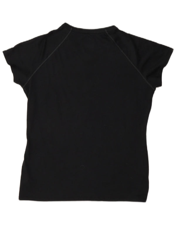 Adidas Damen Ignite Volleyball Club Graphic T-Shirt Top UK 14 Medium Schwarz