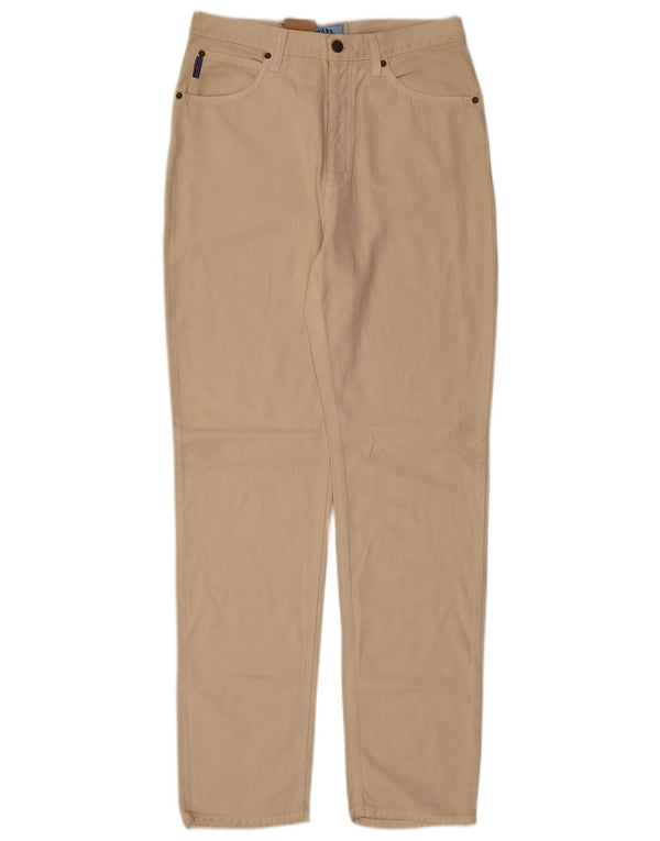 Les Copains Damen Tapered Jeans W33 L32 Beige Baumwolle