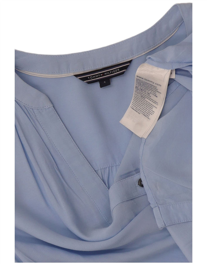 Tommy Hilfiger Damen Hemdbluse US 4 Small Blaue Viskose