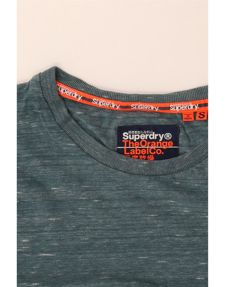 Superdry Herren T-Shirt-Oberteil, klein, grün meliert