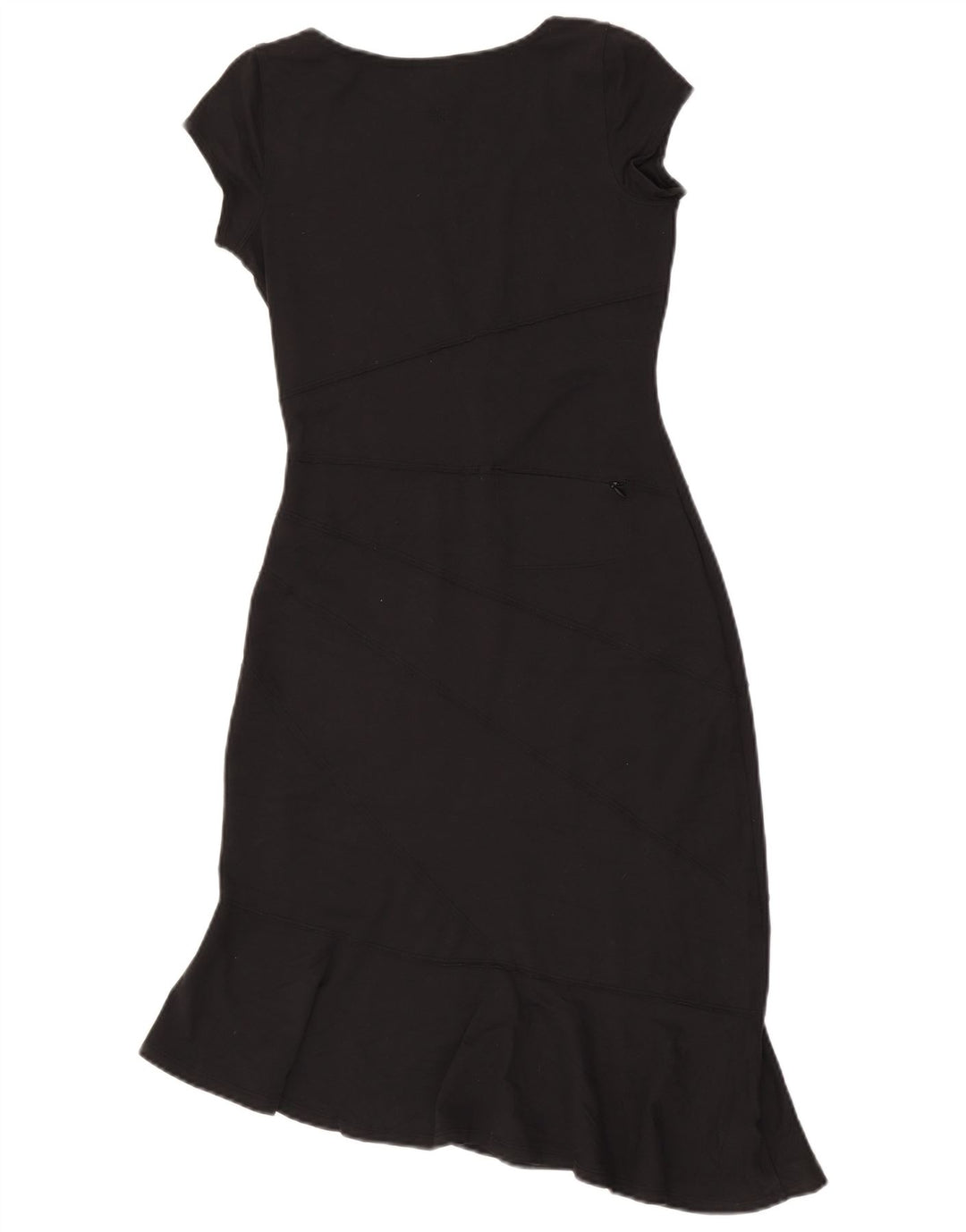Athleta Damen Asymmetrisches Kleid UK 6 XS Schwarzes Nylon